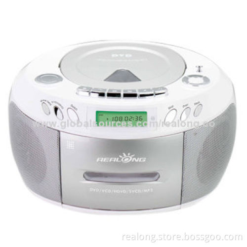 Portable DVD player with cassette recorder function